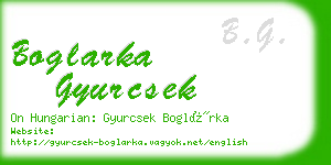 boglarka gyurcsek business card